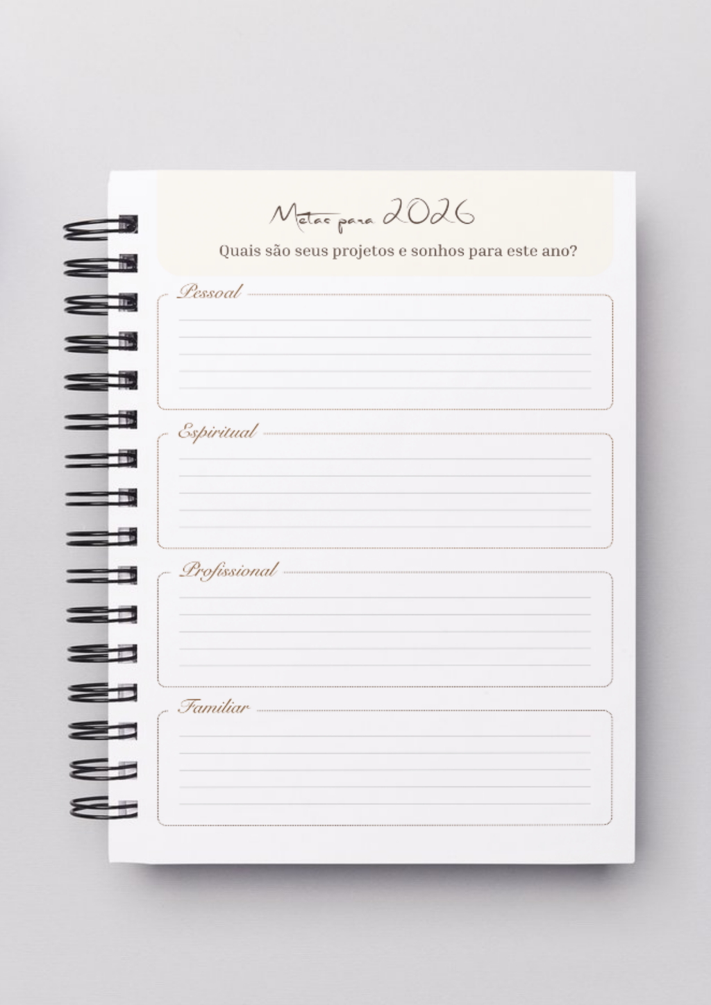 Planner Devocional 2026 -  Seja Forte e Corajoso