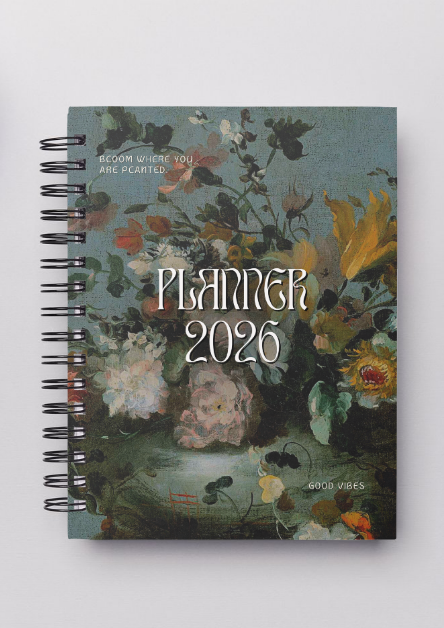 Planner Mensal A5 2026 - Floral