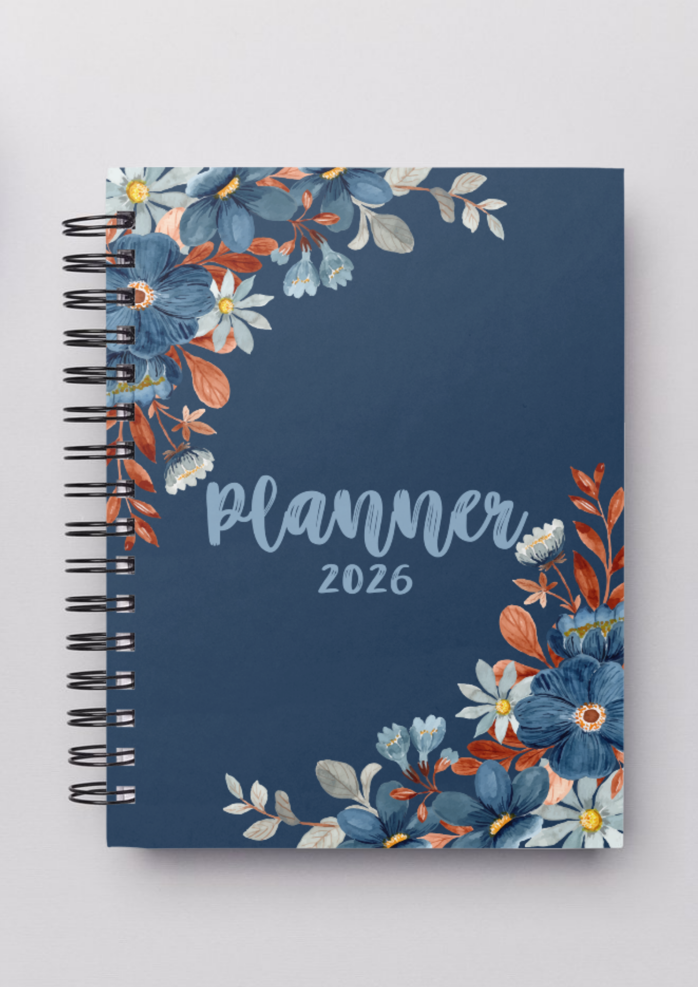 Planner Mensal A5 2026 - Floral