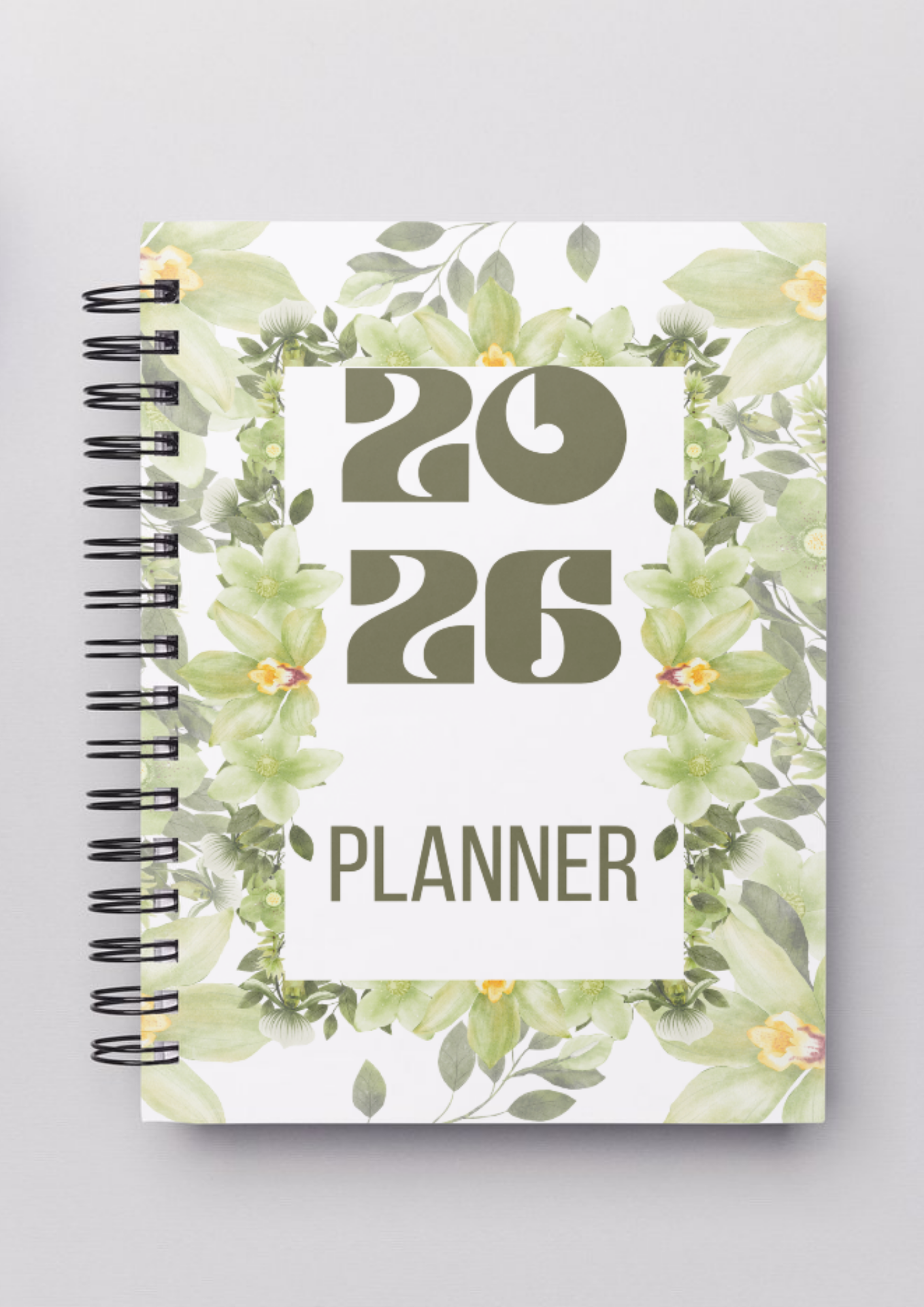 Planner Mensal A5 2026 - Floral