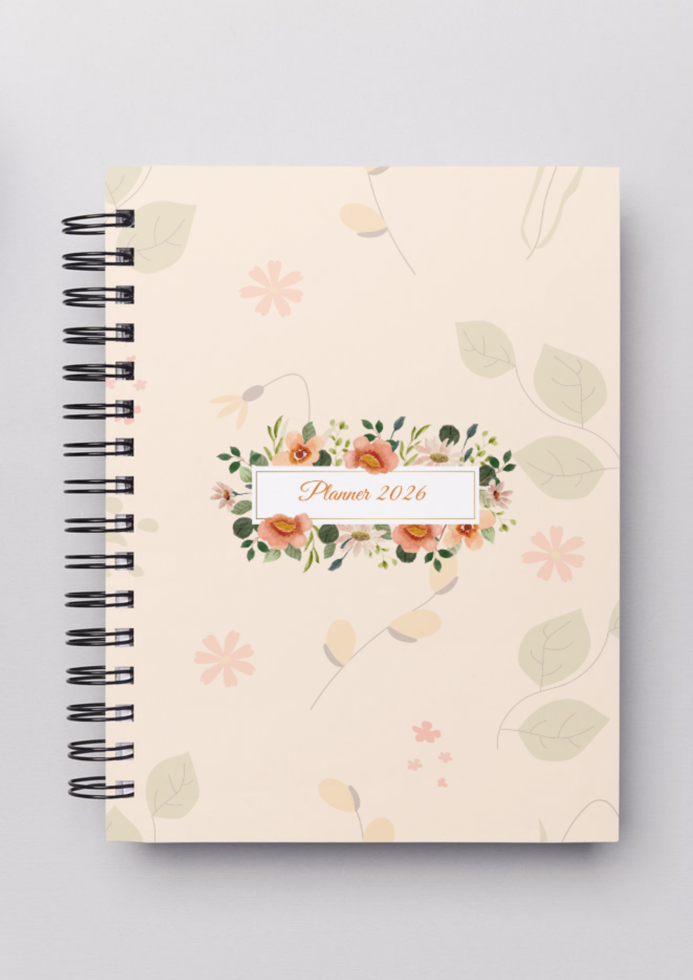 Planner Mensal A5 2026 - Floral