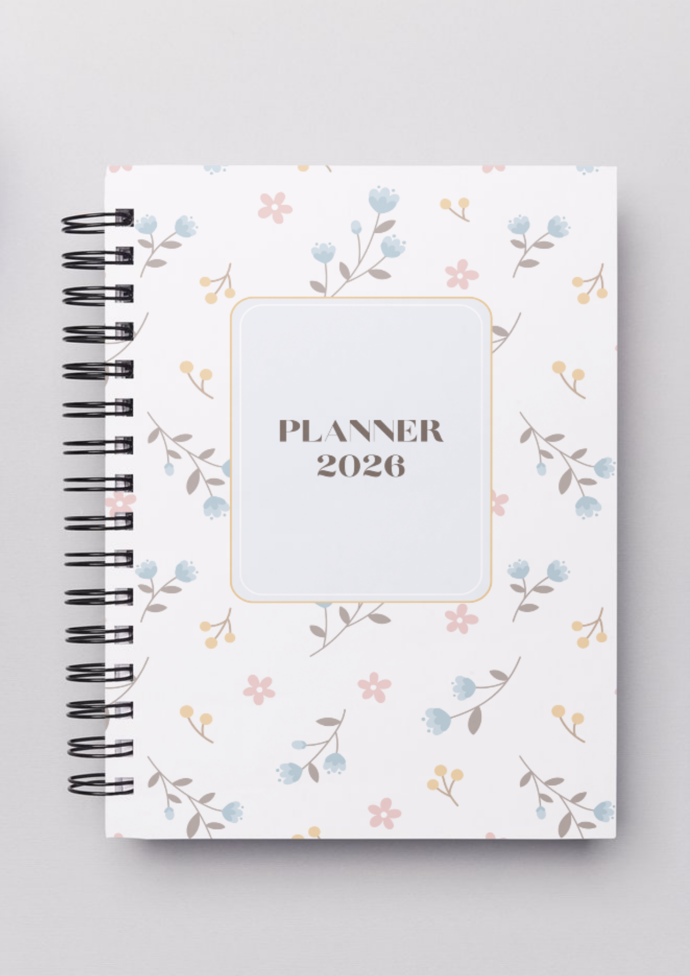 Planner Mensal A5 2026 - Floral