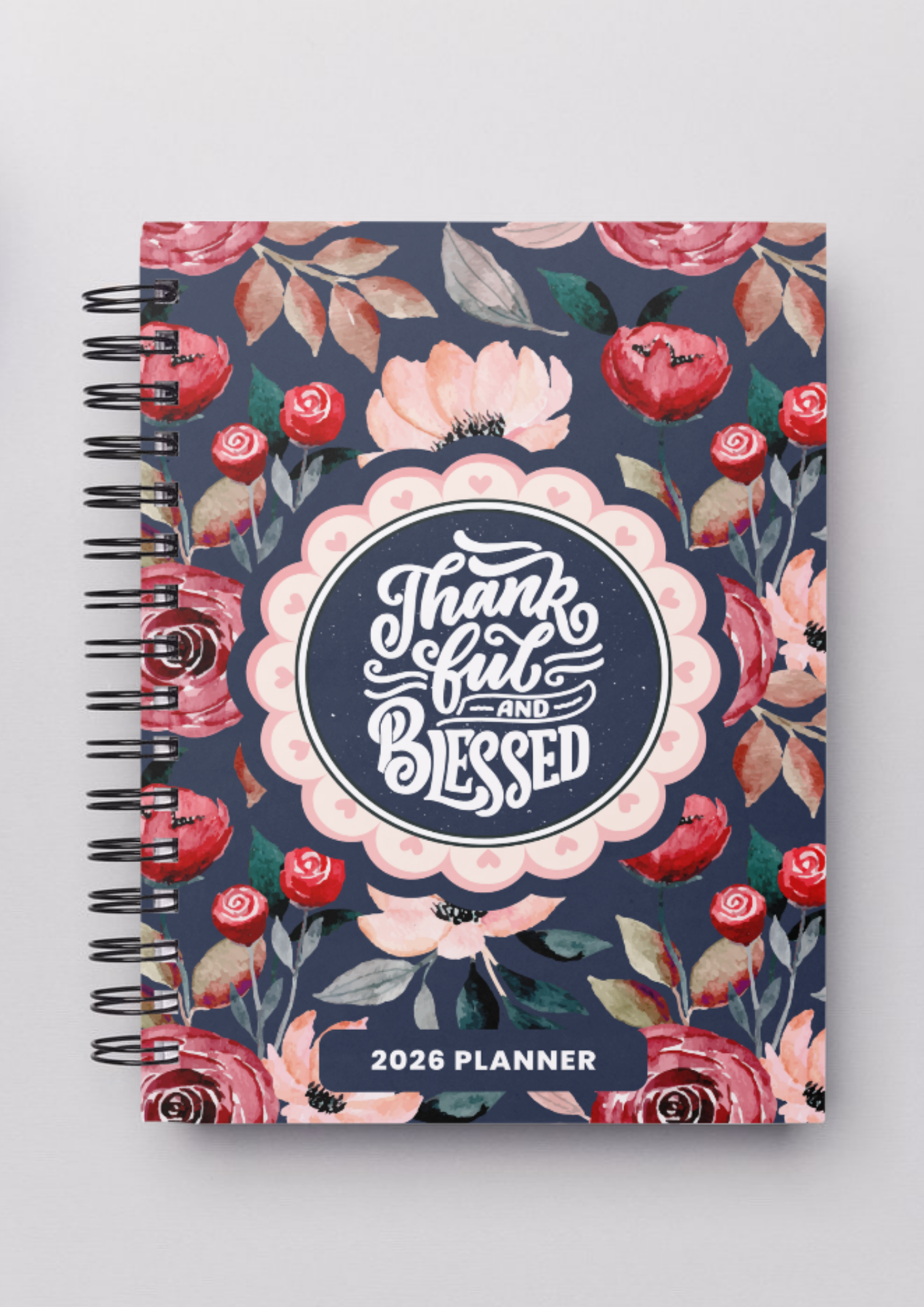 Planner Mensal A5 2026 - Floral