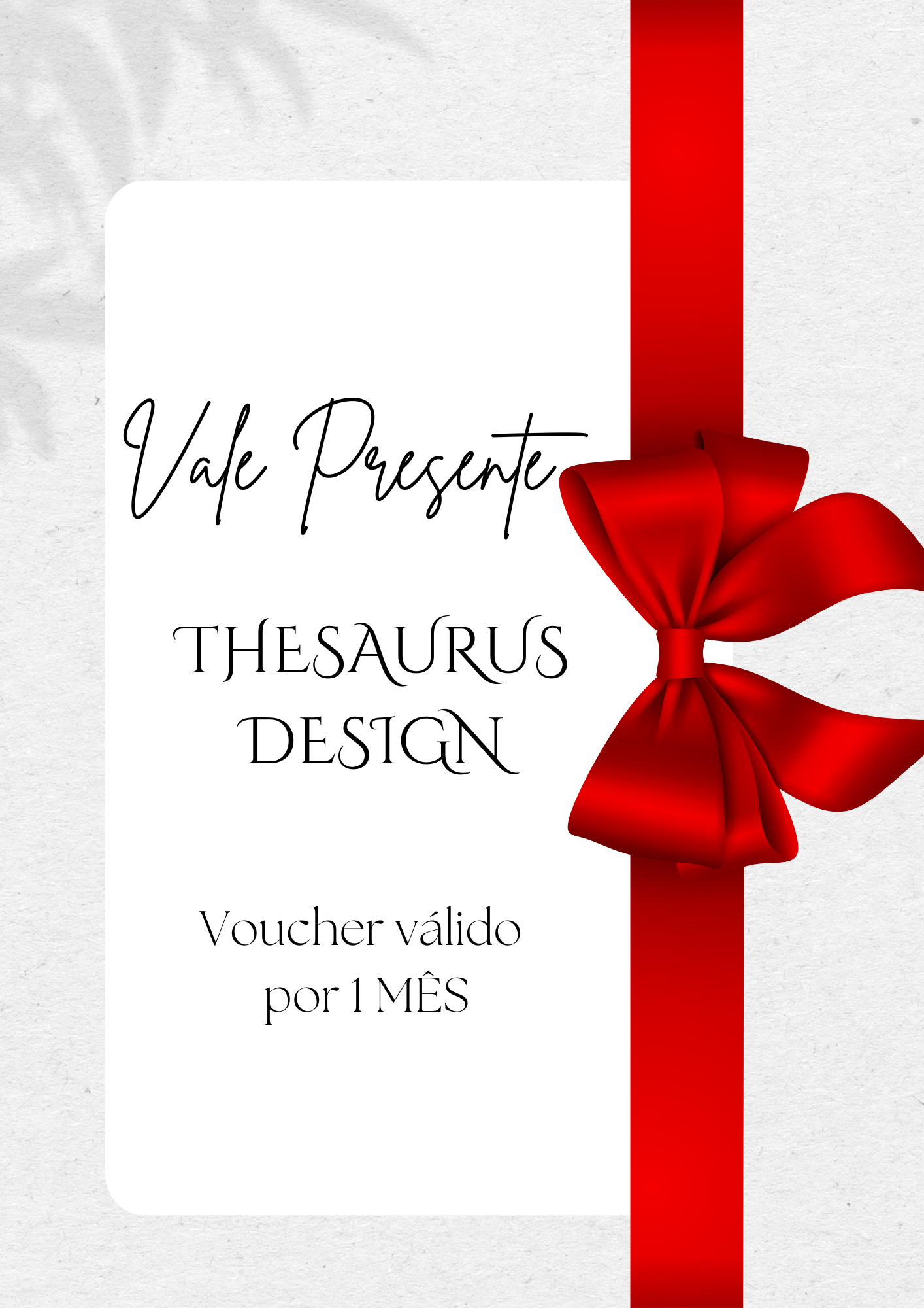 Cartão de Presente Thesaurus Design