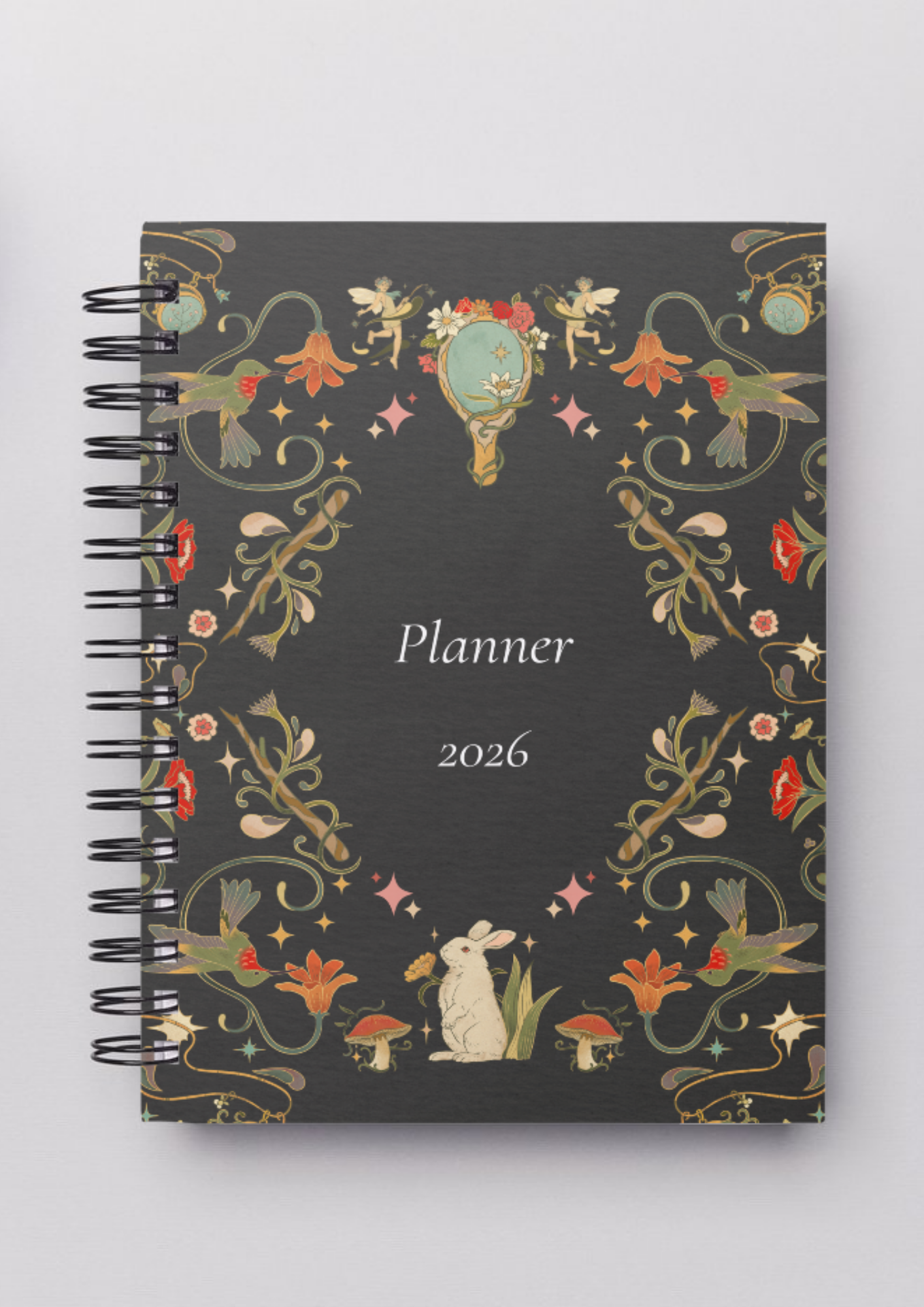 Planner Mensal A5 2026 - Floral